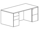 388 Double Pedestal Straight Top Desks