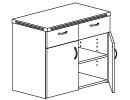600 Double Drawer over Door Cabinet