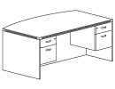 600 Bow Top Double Pedestal Desks
