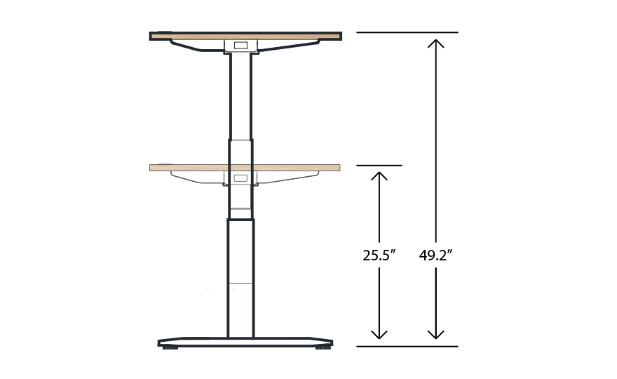 900 E1 Adjustable Height Table Bases